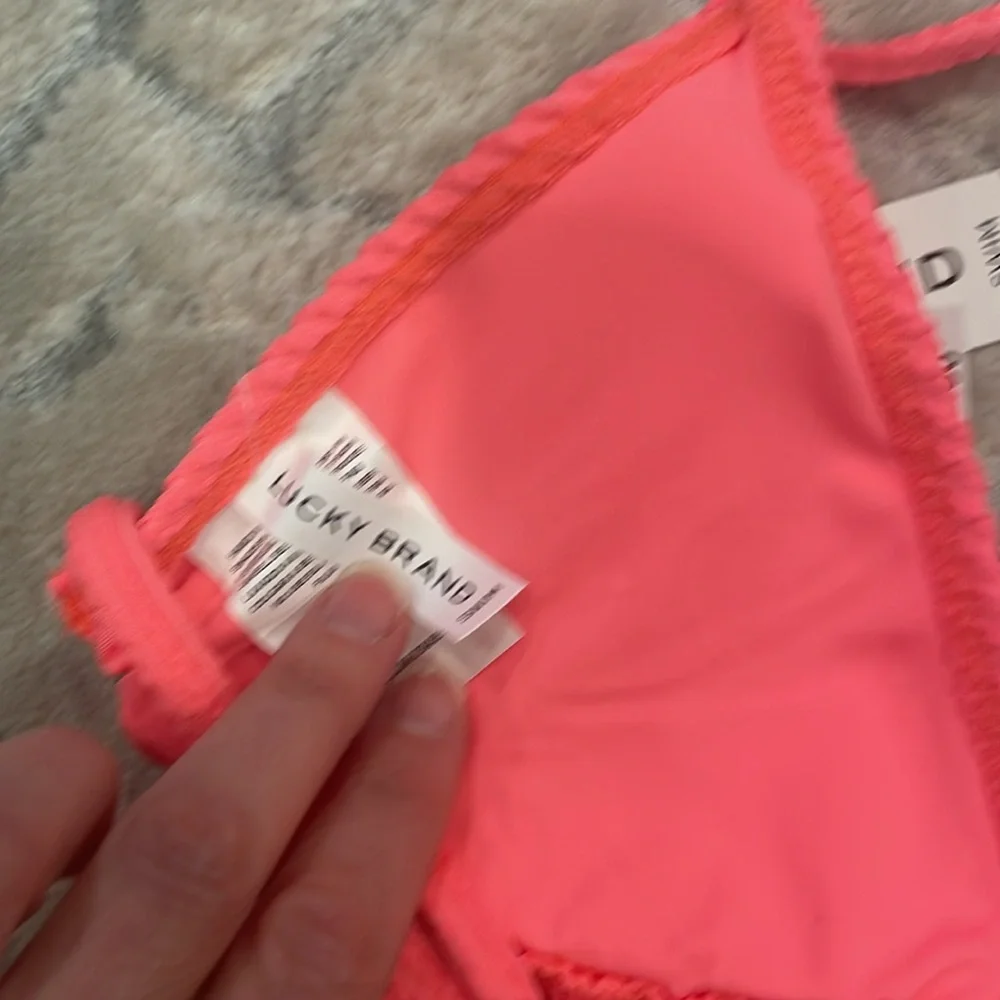 Brand new lucky brand, bathing suit, string, bikini size small neon - Picture 8 of 12